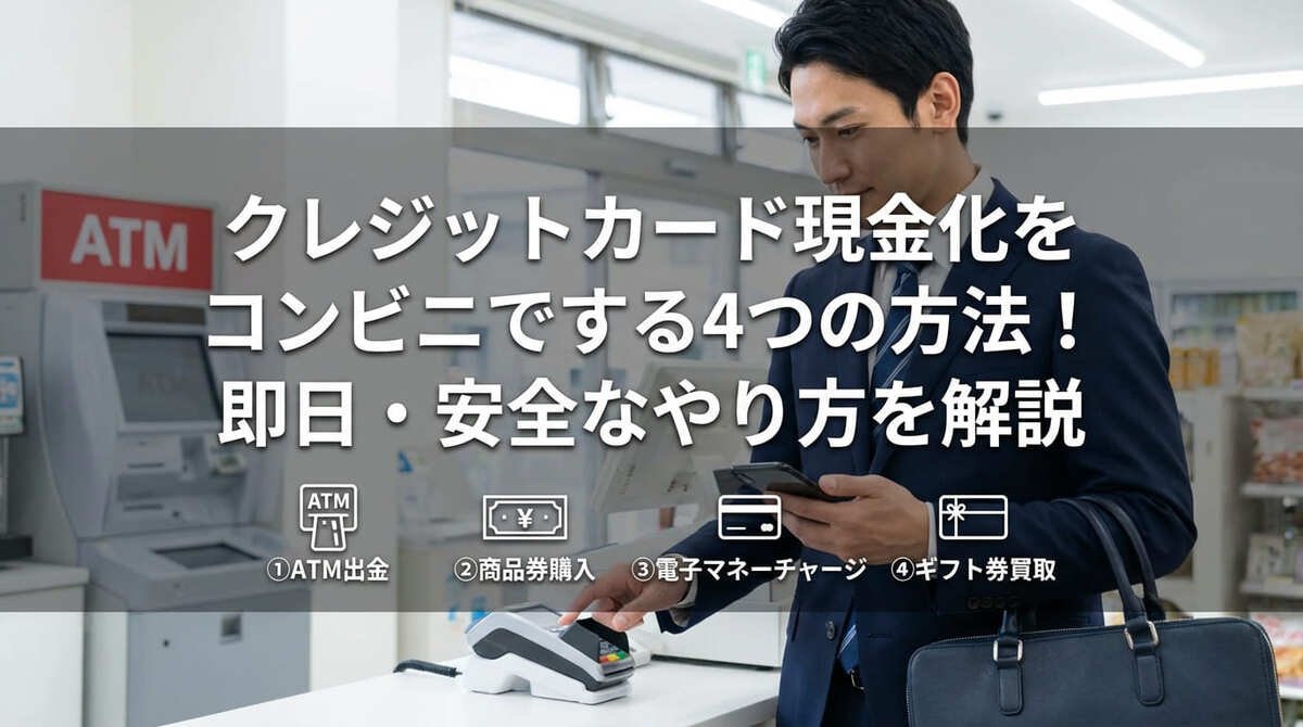 クレジットカード現金化をコンビニでする4つの方法